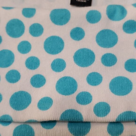 Rafael tourqwise Polka-dot top. Sleevless size small cowl neck. 100% cotton. - Picture 5 of 7